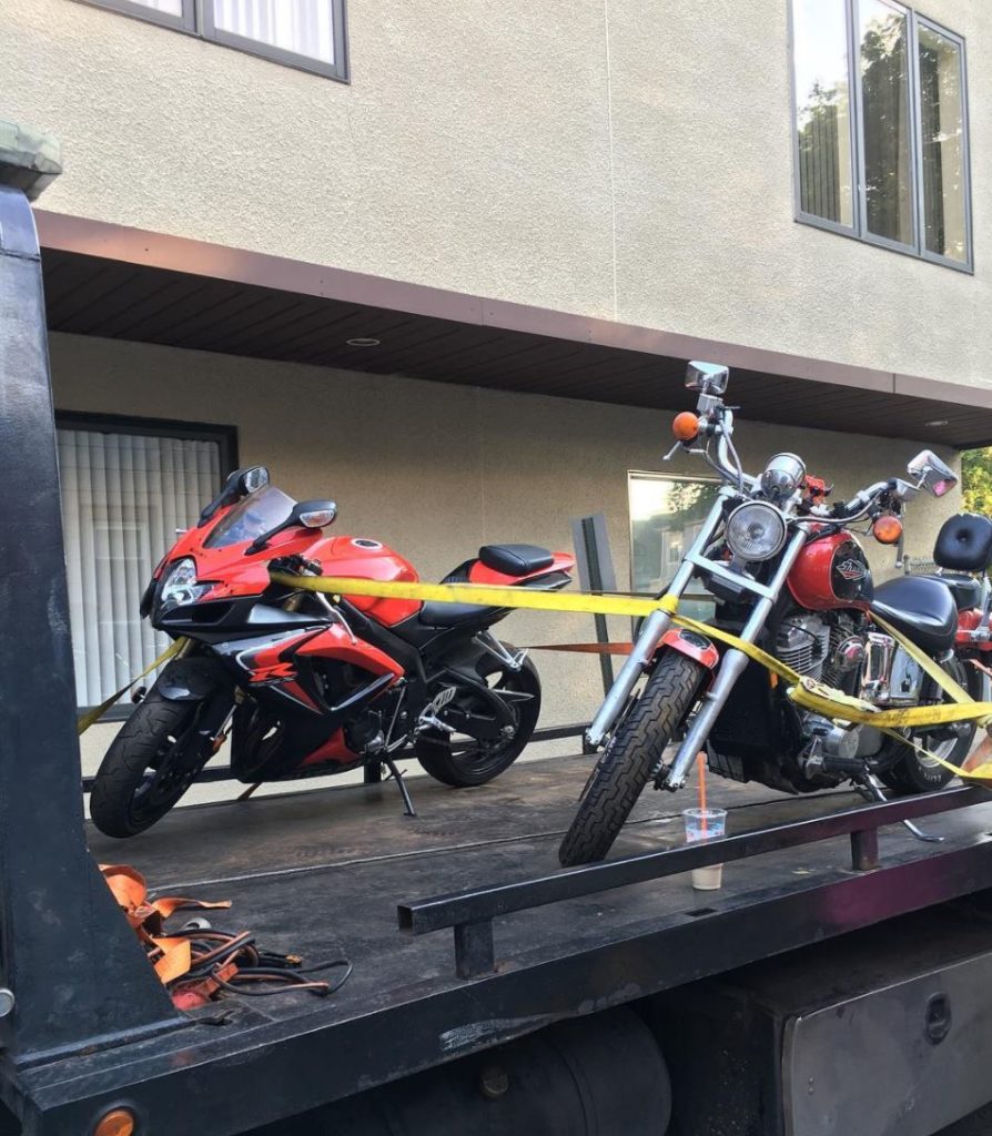 motorcycle towing